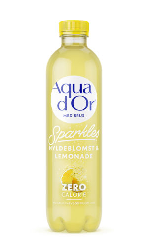 AQUADOR Sparkles Naturligt Mineralvand med Blid Brus, Hyldeblomst & Lemonade.